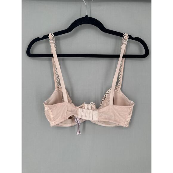 Victorias Secret Bra 32DDD Beige Lace Dream Angels Push Up Without Padding - Picture 2 of 5
